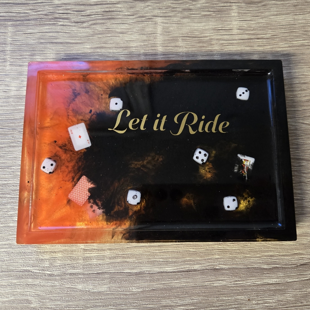 Black and Red 'Let it Ride' Dice Tray